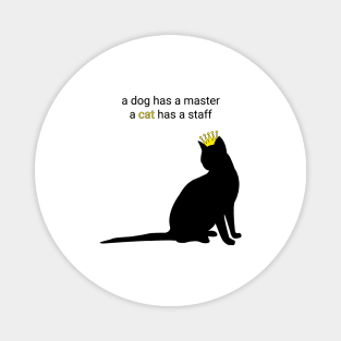 A cat has a staff gift Magnet